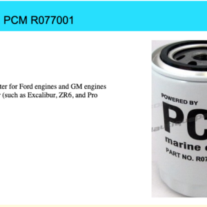 Oil Filter, PCM R077001